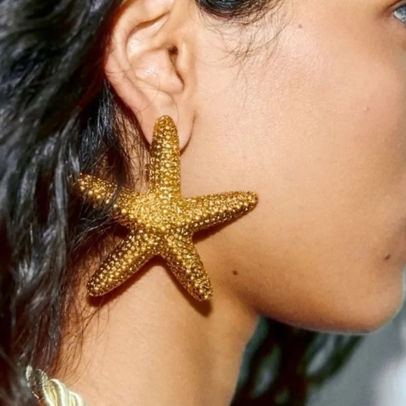 Zara Star Gold Earrings - Picture 1 of 4